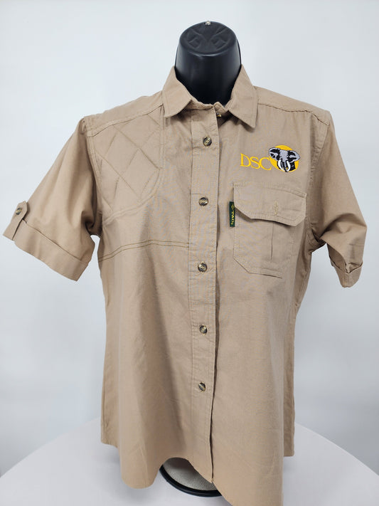 Women's Short Sleeve Clay Bird Shirt - Khaki